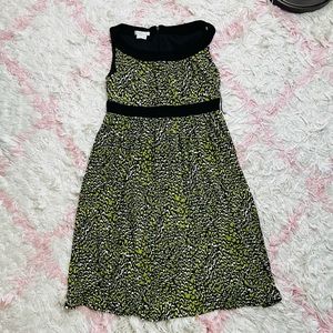 London times green patterned dress